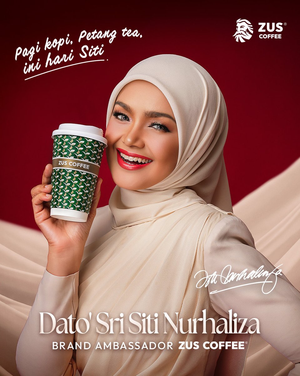 Sitizen11's tweet photo. Welcome to the ZUS family, Siti Nurhaliza!

“Someone who has inspired Malaysians for generations deserves nothing less than everything brewed fresh. With timeless taste and a reputation built on quality, she's our kind of NecesSITI!” https://t.co/HfE6ANV8fo
