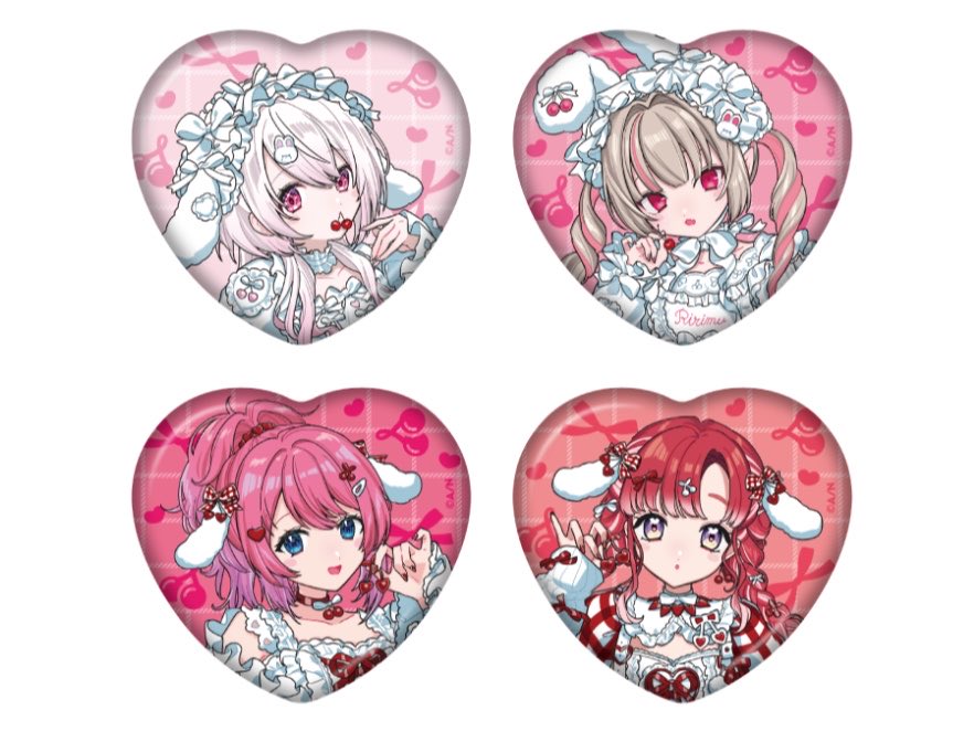 K_dr249's tweet photo. 【交換】にじさんじ Cherry Cherish ランダムハート缶バッジ

求：画像1枚目

譲：画像2枚目

80点購入予定です。
お気軽にお声掛けくださいませ。 https://t.co/sTgRuU24Jn
