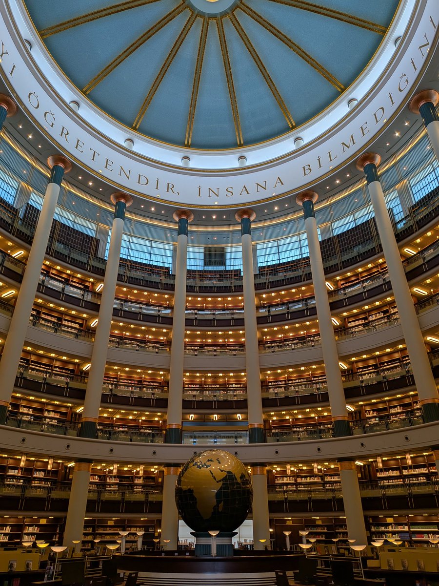 larisamlbrown's tweet photo. Trump is on the war path but all is calm in the third largest library in the world where up to 2000 members of the press are based for the day in Ankara https://t.co/4MwUDv43ut