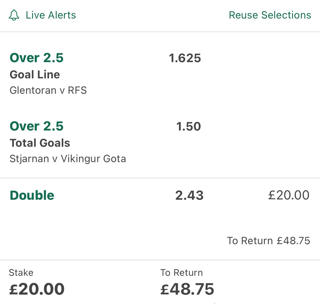 TermProfit's tweet photo. Pre game #2 💰 (Thursday)

@ 2.43 ⚽️

UEFA Conference League

💎 2 units 💎

HIT LIKE ❤️ if your on

Game 1 ⏰ 7.30pm
Game 2 ⏰ 8.00pm

(Stats posted below) 👇 https://t.co/sZTVWNwgEI