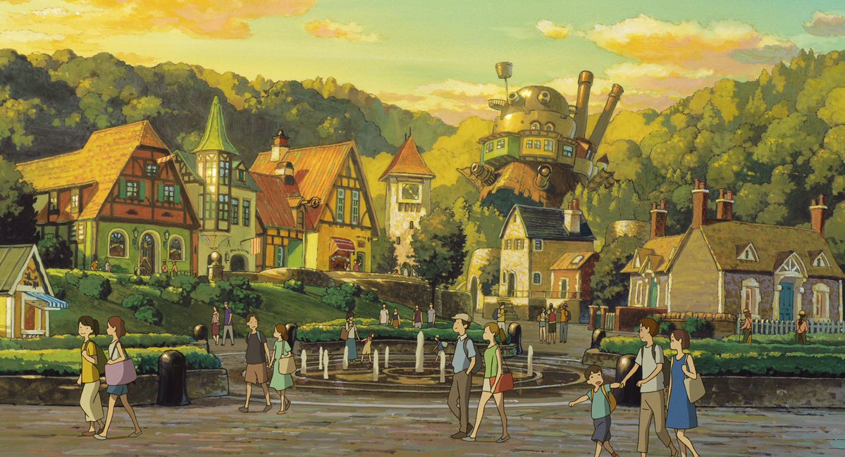 catsuka's tweet photo. I'm always moved when I see the first images from a new Studio Ghibli short film.
"Night in the Valley of Witches" by Goro Miyazaki &amp; Akihiko Yamashita premieres today at Ghibli Park. https://t.co/4q3sVZLVML
