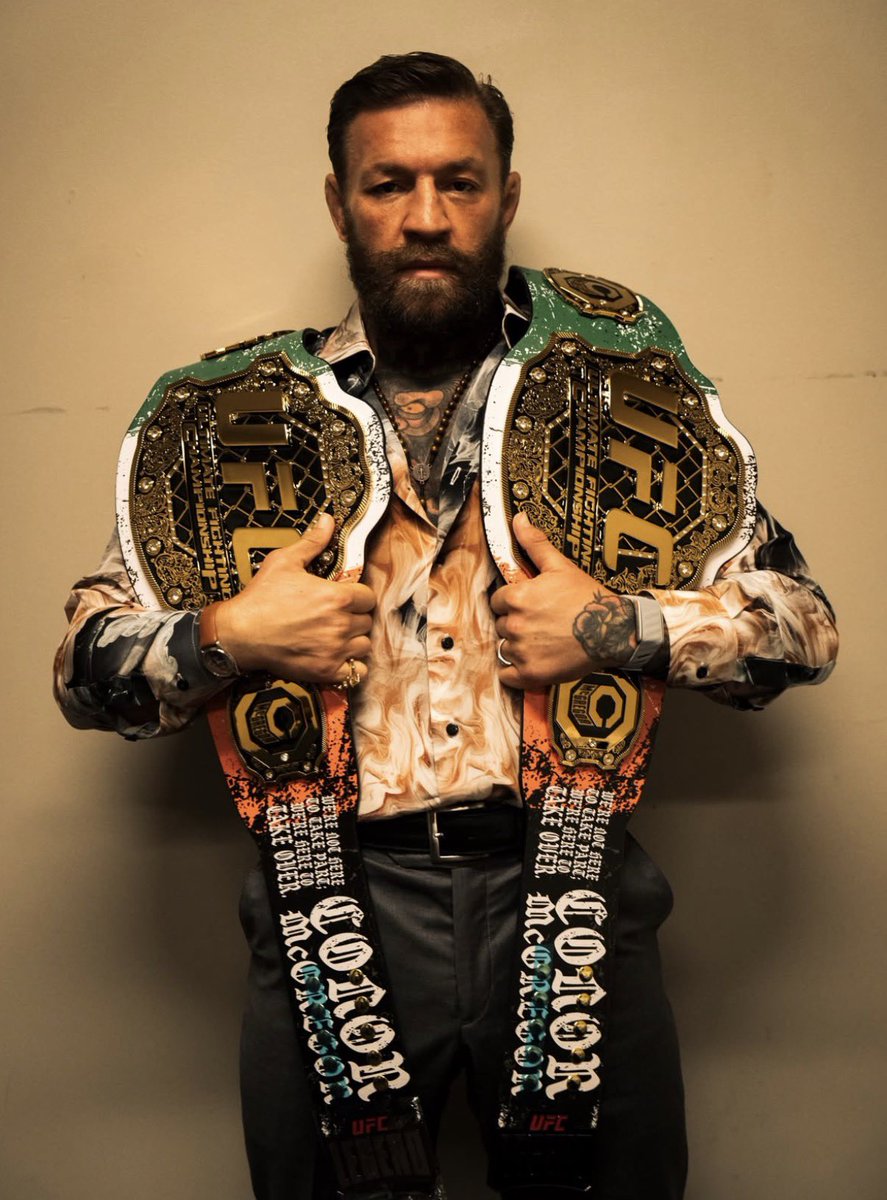 mma_orbit's tweet photo. Conor McGregor got his own custom UFC belts. 🇮🇪👑 https://t.co/QM7yFcRFlF