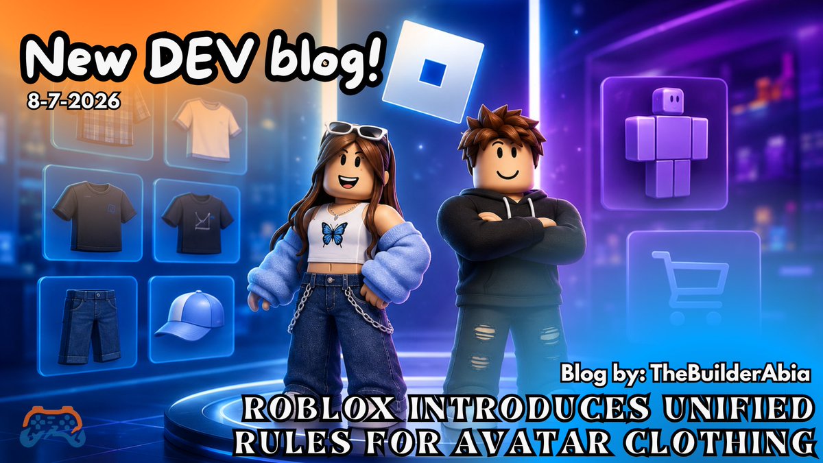 MEGAgames_GG's tweet photo. Starting July 14, 2026, Roblox will apply the same upload, publishing, and monetization rules to both 2D and 3D avatar items.
We explain everything!
https://t.co/qaOVVatI8q https://t.co/n2p3z0i3la