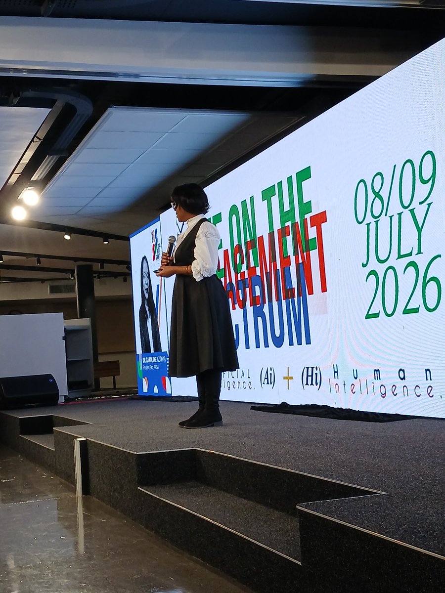 Decode_Afrika's tweet photo. The purpose of AI is not to replicate human thought, but to enhance it ~ Dr. Caroline Azionya.

#SMS4GOV 
#Decode.
#AI_HumanIntellegence https://t.co/vOgIiMhGUS