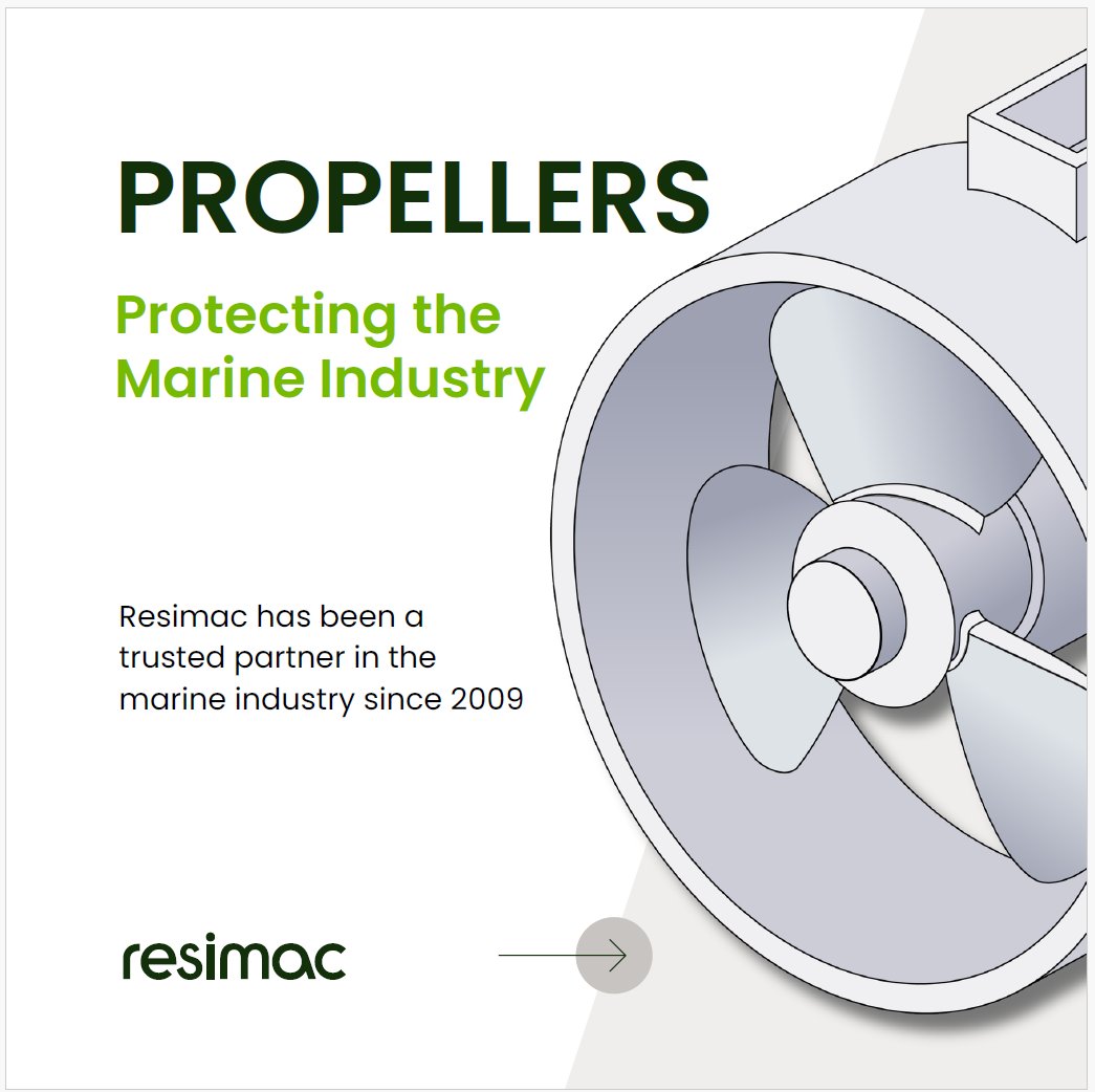 ResimacSA's tweet photo. Stops electrochemical reactions between the bronze propeller &amp; the steel hull.
 Protects the metal from saltwater, stopping oxidative decay.
 Fills deep pitting reducing drag and fuel consumption.
 Structurally rebuilds worn edges eliminating vibrations.
 https://t.co/8pImv1mwe3 https://t.co/AyzQONDx1y
