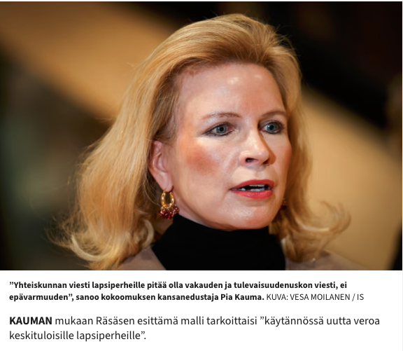 KorhonenMla's tweet photo. IS 7.7.2026 "Yhteiskunnan viesti lapsiperheille pitää olla vakauden ja tulevaisuudenuskon viesti, ei epävarmuuden." #kokoomus #Kauma
😡1.4.2024 #hallitus poisti työttömien keskituloisten lapsikorotukset 125-238 eur/kk lapsiluvusta riippuen?
#kokoomusviestintä ? #politiikka https://t.co/7oGUeLZMbw