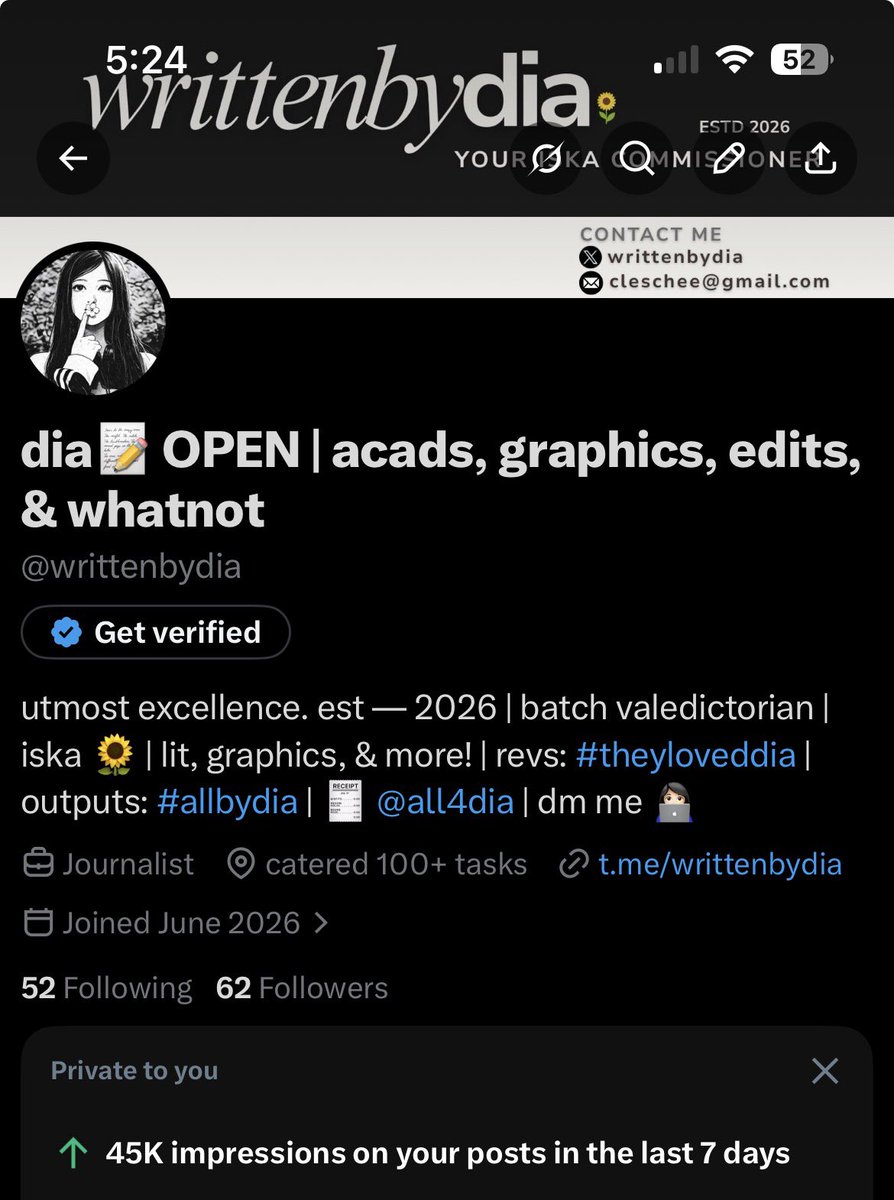 writtenbydia's tweet photo. new to this community but blessed with regular clients 🥹 my heart is full! 45k engagements, wow.

✉️ dms are always open
t. lf graphic rush acad comms poster slogan infographic digital pubmat design layout photo collage digital creative lf commissioner ethics video edit graphics https://t.co/HQnvQfhJ3X