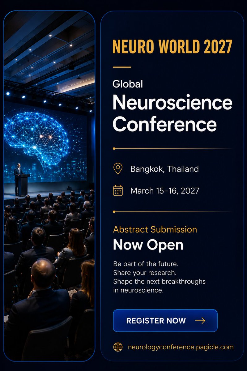Neuroworld48048's tweet photo. Where the world's brightest minds advance the future of neuroscience.

DM: Chelsea@worldsneuro.com
Visit: https://t.co/H0fzdlDMno

#Neurology #Brain #Neuroworld2027 https://t.co/Lxq4DcKDwe