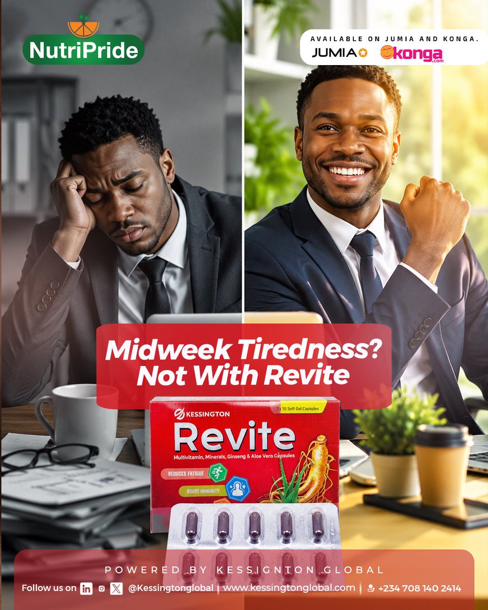 NutriprideCares's tweet photo. Don’t let the middle of the week slow you down. Stay energized and ready for whatever the day brings with Revite Multivitamin Capsules.

Recharge your day. Stay at your best always. 

Available in pharmacies nationwide. 

#ReviteMultivitamins #MidweekMotivation #DailyWellness https://t.co/eSKHiJLwGi
