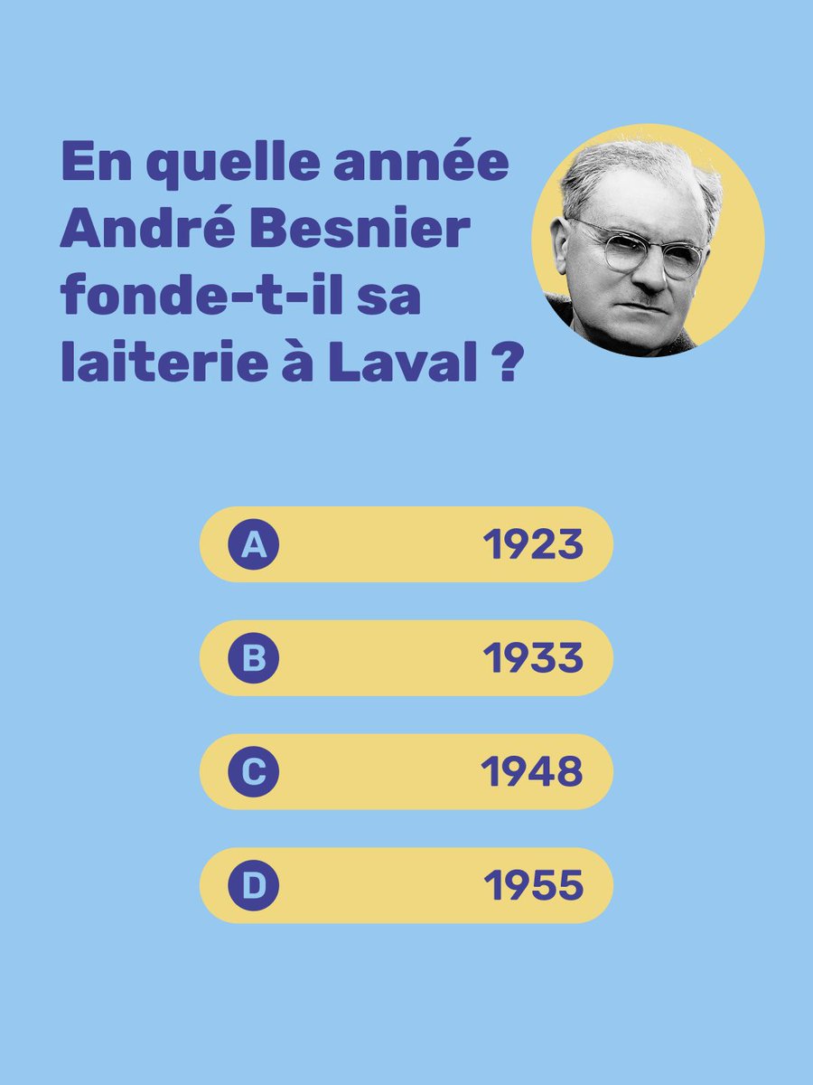 groupe_lactalis's tweet photo. 💡Vous pensez tout savoir sur Lactalis ?
Tout au long de l'été, découvrez notre quiz et tentez de répondre à nos questions.
💬 Partagez votre réponse en commentaire et restez connectés : la réponse sera dévoilée dans deux jours ! https://t.co/lfBgbZeUsf