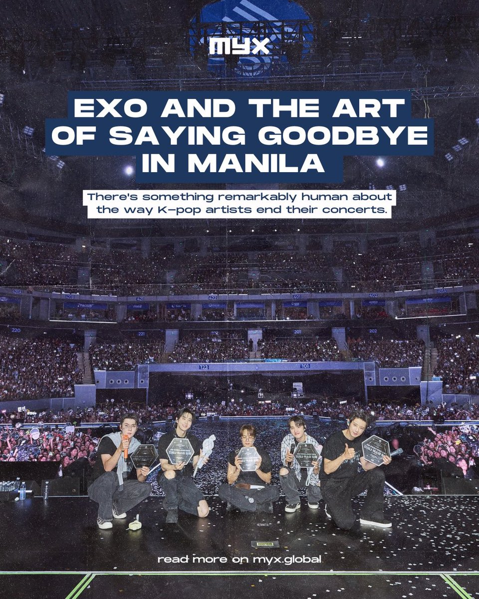 myxglobal's tweet photo. Some waited 14 years. Others waited less. But everyone left with the same feeling. 🤍

EXO’s return to Manila reminded us why the encore is more than just one last song—it’s the art of saying goodbye.

📖 Read the full feature: https://t.co/MVZmnp3Kb4

#MYX #EXO #Exhorizon_in_Manila @pulpliveworld