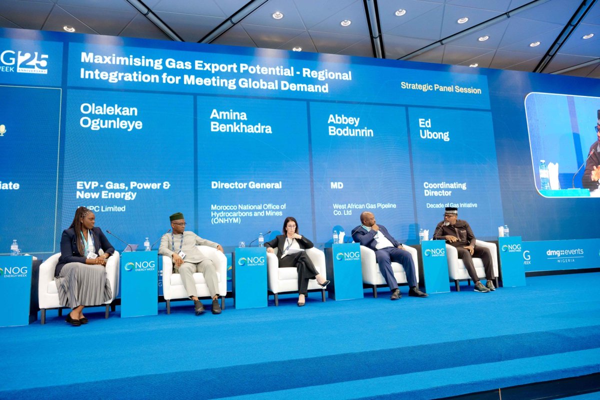 TheDecadeOfGas's tweet photo. Yesterday, The Coordinating Director, Mr. Ed Ubong, joined distinguished industry leaders as a panelist at the Nigeria Oil & Gas (NOG) Conference for a thought-provoking session on "Maximizing Gas Export Potential: Regional Integration for Meeting Global Demand."
During the discussion, he highlighted the importance of regional collaboration, strategic infrastructure development, and policy alignment in unlocking Nigeria's gas export potential and enhancing the country's competitiveness in the global energy market.
The Decade of Gas remains committed to driving conversations and initiatives that position Nigeria's abundant gas resources as a catalyst for sustainable economic growth and energy security.
#DecadeOfGas #NOGConference #GasExports #RegionalIntegration #NigeriaEnergy #EnergyTransition