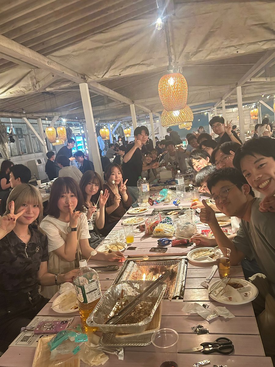 kenshunkai's tweet photo. 7月4日に新歓BBQを行いました‼️
おいしいお肉を食べながら交流もできてとても楽しかったです🍖🍖 https://t.co/KkKioecC8q