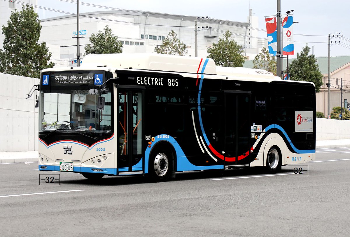 阪急バス Hankyu Bus 大阪230い8005 BYD K8 1.0 8005 2023年式 [ 桜島