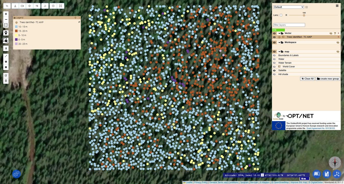 GoldenRAM_HE's tweet photo. 🌲 Every tree in a mining concession counted, no field crew required.

Our Tree Counting AIKP maps individual treetops by height class across a test area. Register to our webinar to learn more:

🗓 23 Sep, 14:00 CEST · Online👇
https://t.co/7ODdVAcMt3

#ImageOfTheWeek #GRAMVision https://t.co/TuSdjDCajl