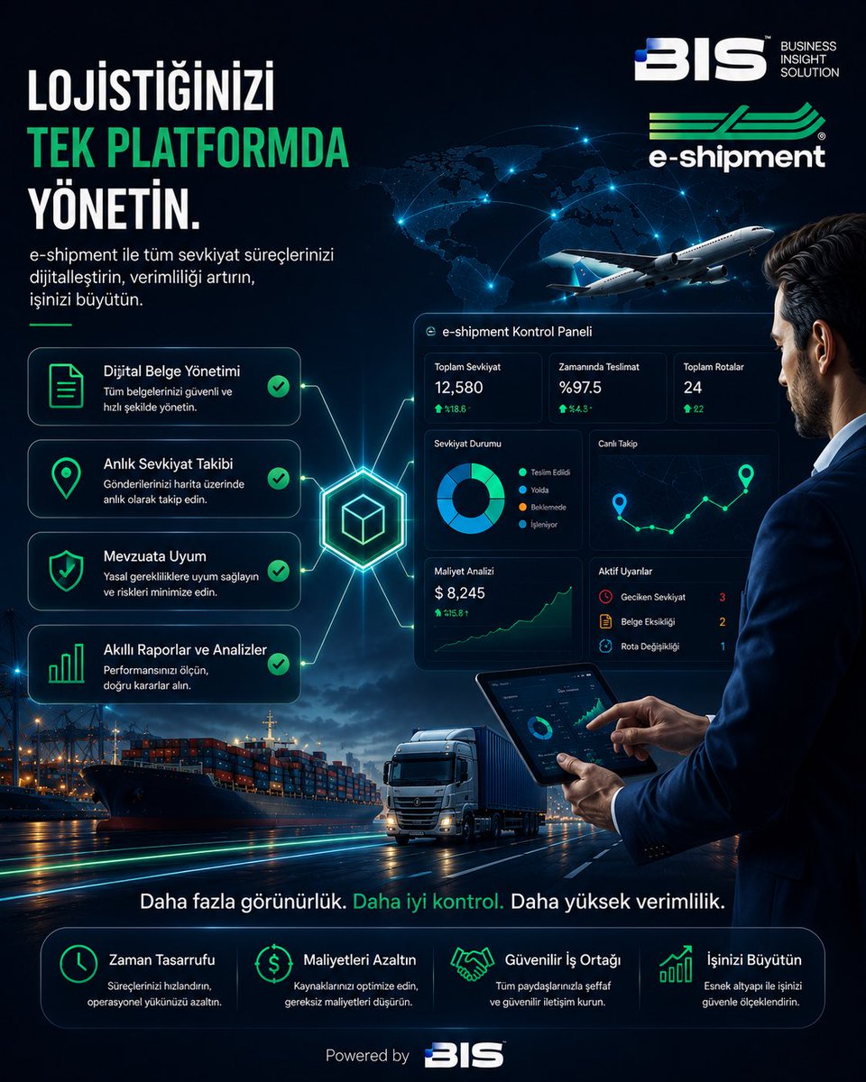 bis_solution's tweet photo. e-shipment ile sevkiyatlarınızı, belgelerinizi ve finansal süreçlerinizi tek bir akıllı sistem üzerinden yönetin. Daha fazla görünürlük, daha güçlü kontrol ve daha verimli operasyonlar elde edin.

#eShipment #BIS #Lojistik #TedarikZinciri #DijitalDönüşü https://t.co/vdDpzCRC1P