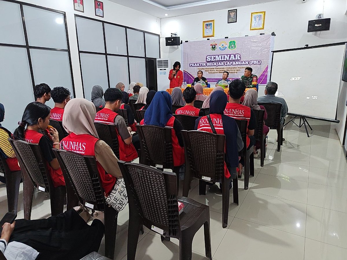 1420_sidrap's tweet photo. Babinsa Desa Kanie dari Koramil 1420-03/Maritengngae, Serda M. Ali Hanapi, menghadiri acara Seminar Praktek Belajar Lapangan (PBL) Fakultas Kesehatan Masyarakat (FKM) Universitas Hasanuddin (Unhas). Rabu (08/07/2026) https://t.co/CmZfdhjDZN