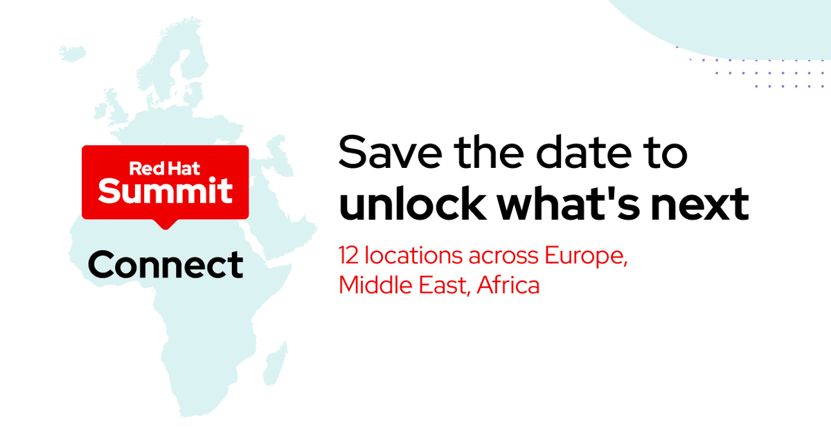 RedHatEMEA's tweet photo. The next era of AI demands more than just tools—it requires a unified strategy across your entire ecosystem. Map the future of #AI at Red Hat Summit: Connect to see how open technology and collaborative ecosystems help you unlock what’s next. 

Join us: https://t.co/hmhiKLnGkR https://t.co/knt0q6KWsL