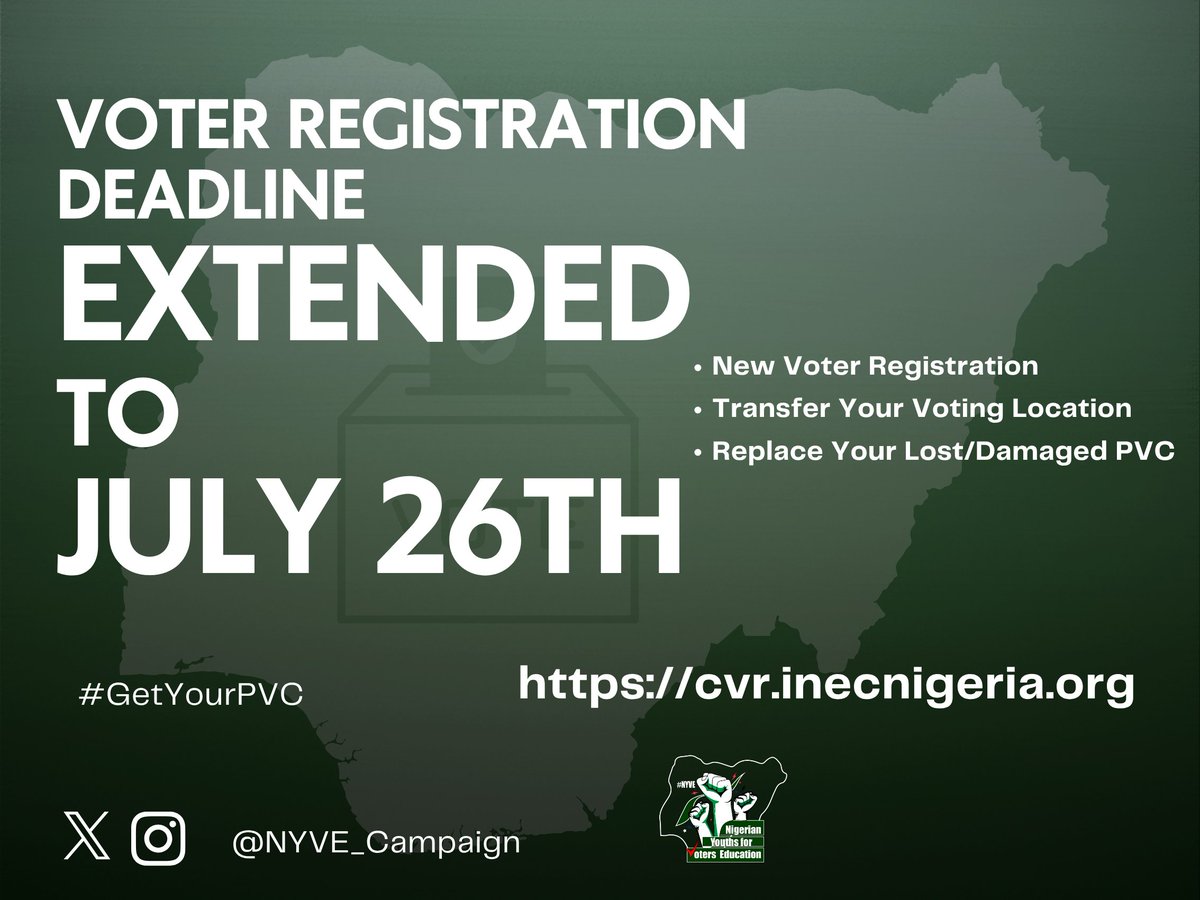 NYVE_Campaign's tweet photo. Encourage your friends and family who are eligible to vote to register as well! https://t.co/cJfpXqz8FY