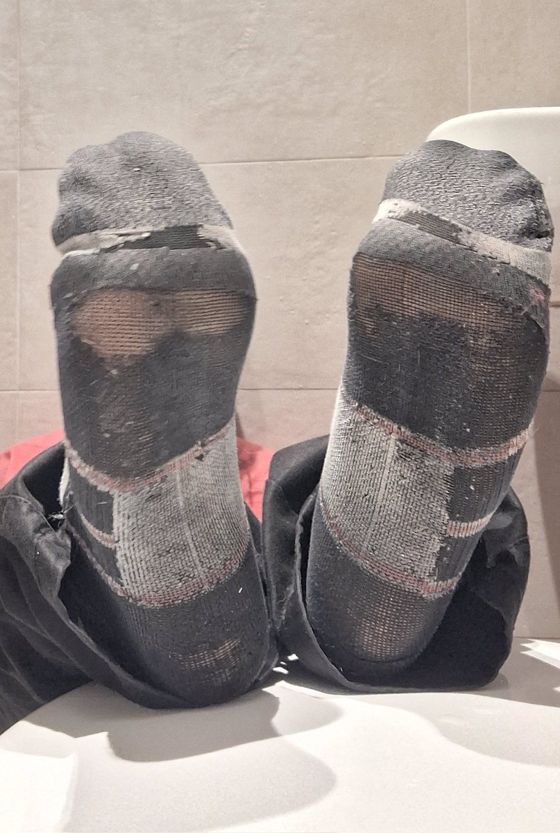 hully212's tweet photo. Socks so old and used you get to see (and whorship) whats inside 😉 https://t.co/JuIM3TKvQo
