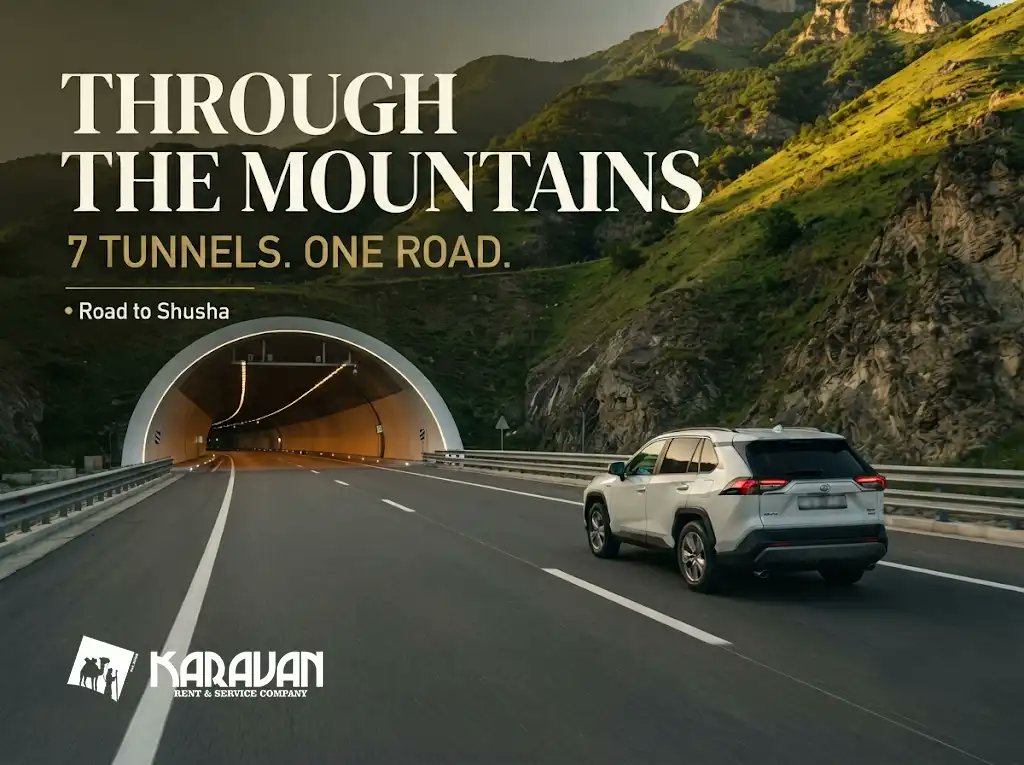 KaravanRent's tweet photo. 🛣️ Breaking down the Ahmadbeyli–Fuzuli–Shusha road completely: engineering, tolls, and what people usually miss.

——

Let's start with scale. 81.7 km total, 81.3 km of it tolled. First 48 km: 6 lanes. Then narrows to 4 through the mountains. Technical Category I — the highest road class in Azerbaijan.

——

The engineering numbers are impressive.

11 bridges (1,557 m total). 7 tunnels — the longest over 3.3 km. 9 viaducts (1,965 m). 38 underground crossings. Built under the "Great Return" programme, officially opened 3 July 2025 by President Ilham Aliyev. In September 2024 the project won an International Road Federation award for innovative construction methodology.

——

Now the money.

Tolls took effect 2 June 2026 — very recent. Cars: 6.99 AZN for the full route (8.6 qapik/km). Buses: 5.77 AZN. Motorcycles: 4.65 qapik/km.

Important: it's voluntary. A free alternative runs alongside — the "Road of Victory," 101 km, about 19.5 km longer, fewer lanes.

——

Here's what most people miss.

The road toll ≠ the entry permit for the region. These are two DIFFERENT documents.

To enter Karabakh at all, you need a separate electronic permit — via Yolumuz Qarabağa or https://t.co/T4M2IPelim. Valid 5 days. Up to 9 people per car. Foreigners have been permitted since 23 July 2025, for six cities: Shusha, Lachin, Agdam, Fuzuli, Khojaly, Khankendi.

Booking a hotel in the region = automatic permit, no separate process.

——

On safety — seriously, no sugar-coating.

It's officially mandatory to review mine safety materials before travelling — available on the Yolumuz Qarabağa portal in foreign languages. You cannot deviate from the approved route. This isn't a formality.

——

Now, honestly, about renting from us.

Yes, you can take our car to Karabakh. But only with prior approval — message or call us in advance, we'll talk through the route and the right car class for your specific trip.

We don't handle the government permit application — just instructions and a link. The application itself is on you, a direct process between you and the government.

——

Pre-trip checklist:

Coordinate with us ��� get the permit (Yolumuz Qarabağa/mygov.az) → review mine safety info → stay on the approved route → bring your documents → choose toll or free road.

——

Bottom line.

A road that was unthinkable just a few years ago is now a genuine weekend route. But it takes preparation, not spontaneity.

📞 +994-55-455-22-45 (WhatsApp · Telegram)
🚗 https://t.co/E0CoZdLeDo

#Karabakh #Shusha #Azerbaijan #KaravanRentACarinBaku