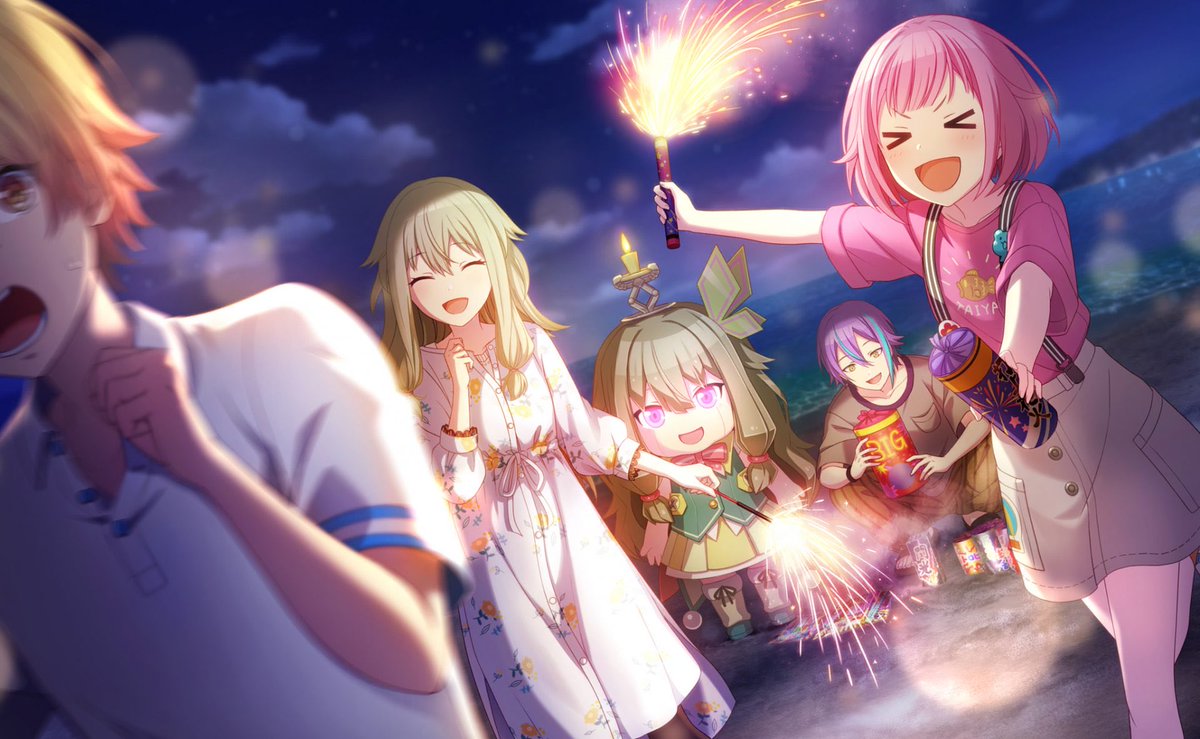 kintetsu1777's tweet photo. 当然ちゃ当然だけど、同じ花火でもワンダショと雰囲気違いすぎて笑った https://t.co/K0lwT9c4d8