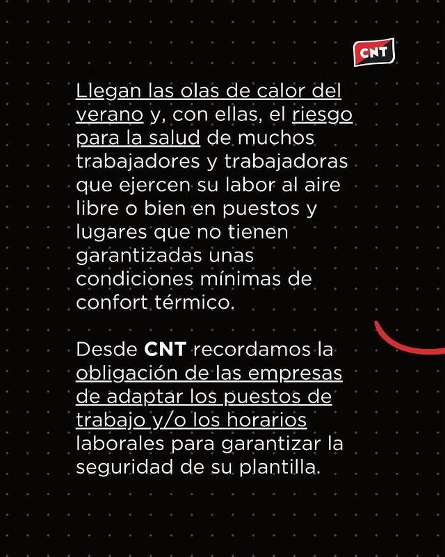 CNT_Gr's tweet photo. DERECHOS LABORALES FRENTE A LAS OLAS DE CALOR ☀️🪭

🧵(1/3) https://t.co/tkXPs6oupl