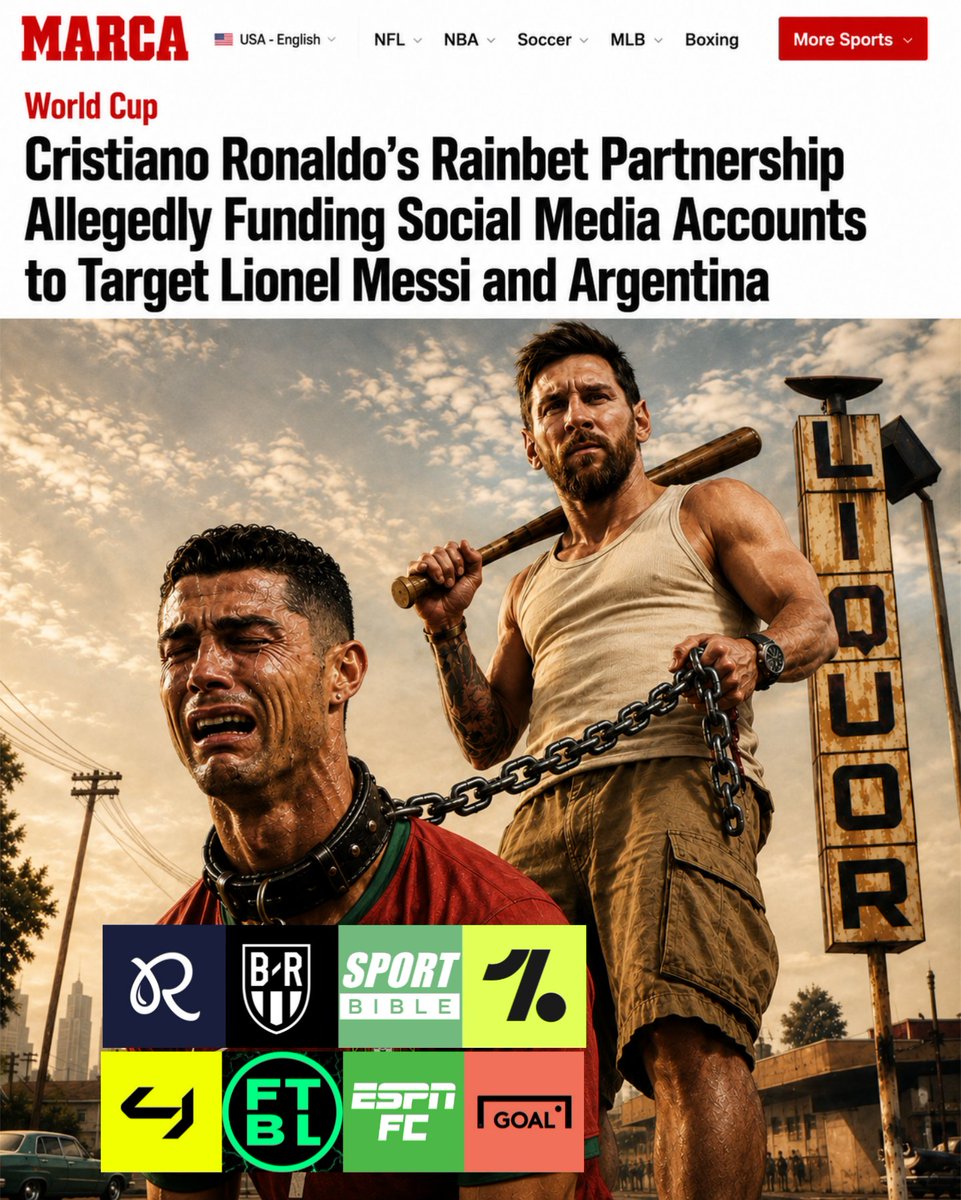 messiahballin's tweet photo. History will always remember Cristiano as the corrupt player who got exposed after getting kicked out of Real Madrid's comfort zone and then started paying the media to blame Messi for Cristiano's own failures.

Biggest loser in sports history 😭😭 https://t.co/zAmRaHq7dr