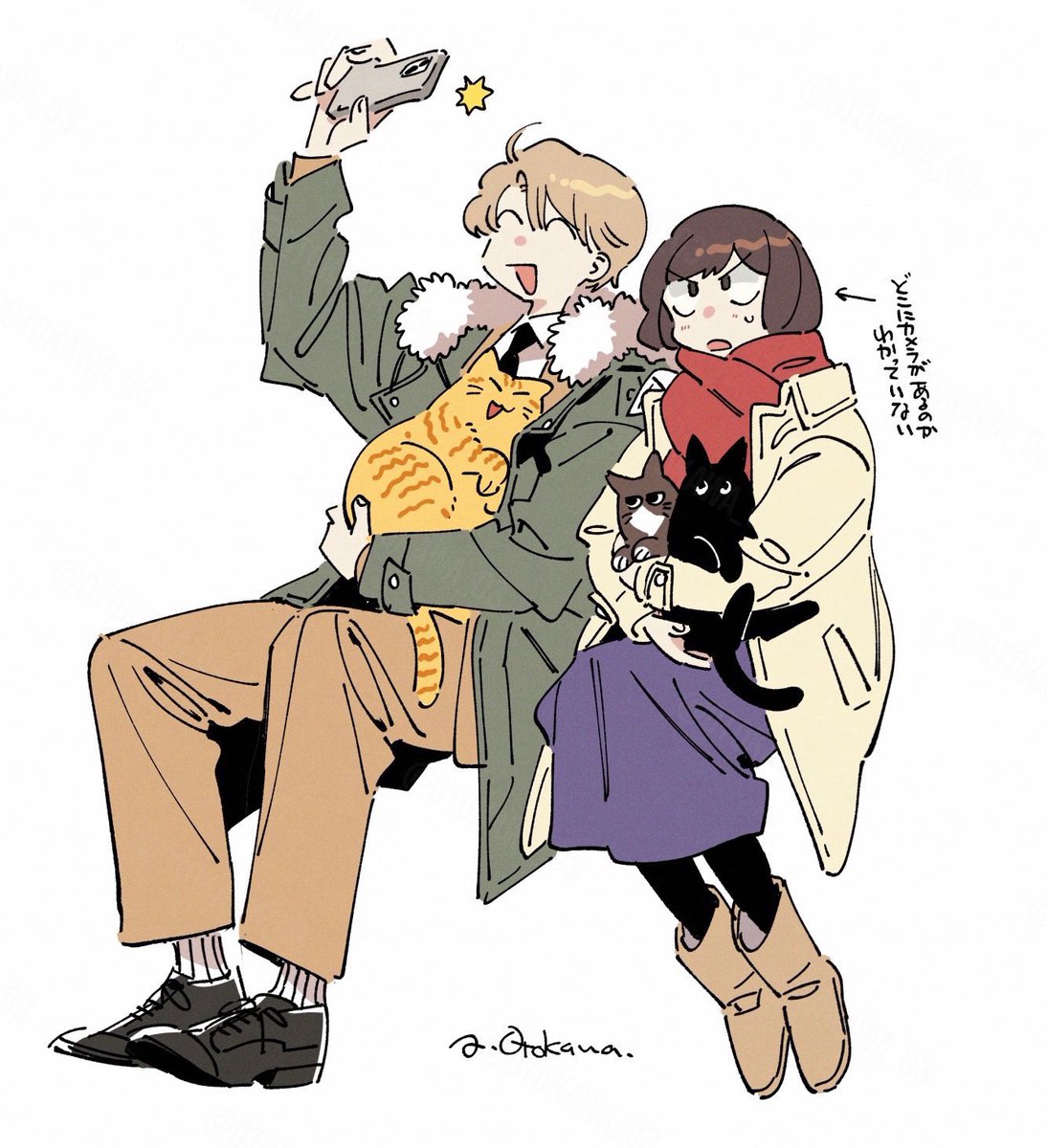 otokawa_03's tweet photo. 改めまして『黒根さんはニャーと鳴かない』コミックス1〜3巻発売中です🐈‍⬛
マガポケ未収録回やカバー裏おまけなどもあります (紙は在庫切れ多発ゆえ電子が確実…🙏) 読み返してもらえる漫画になったら嬉しいな よろしくお願いします
https://t.co/Y1DrknIRCE https://t.co/AvOnI0aAan