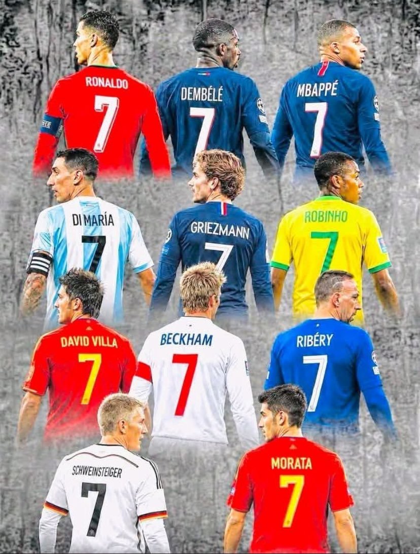 PascalTalks's tweet photo. Who's the best 7 of all time 💯 https://t.co/VnQrTfO3fG