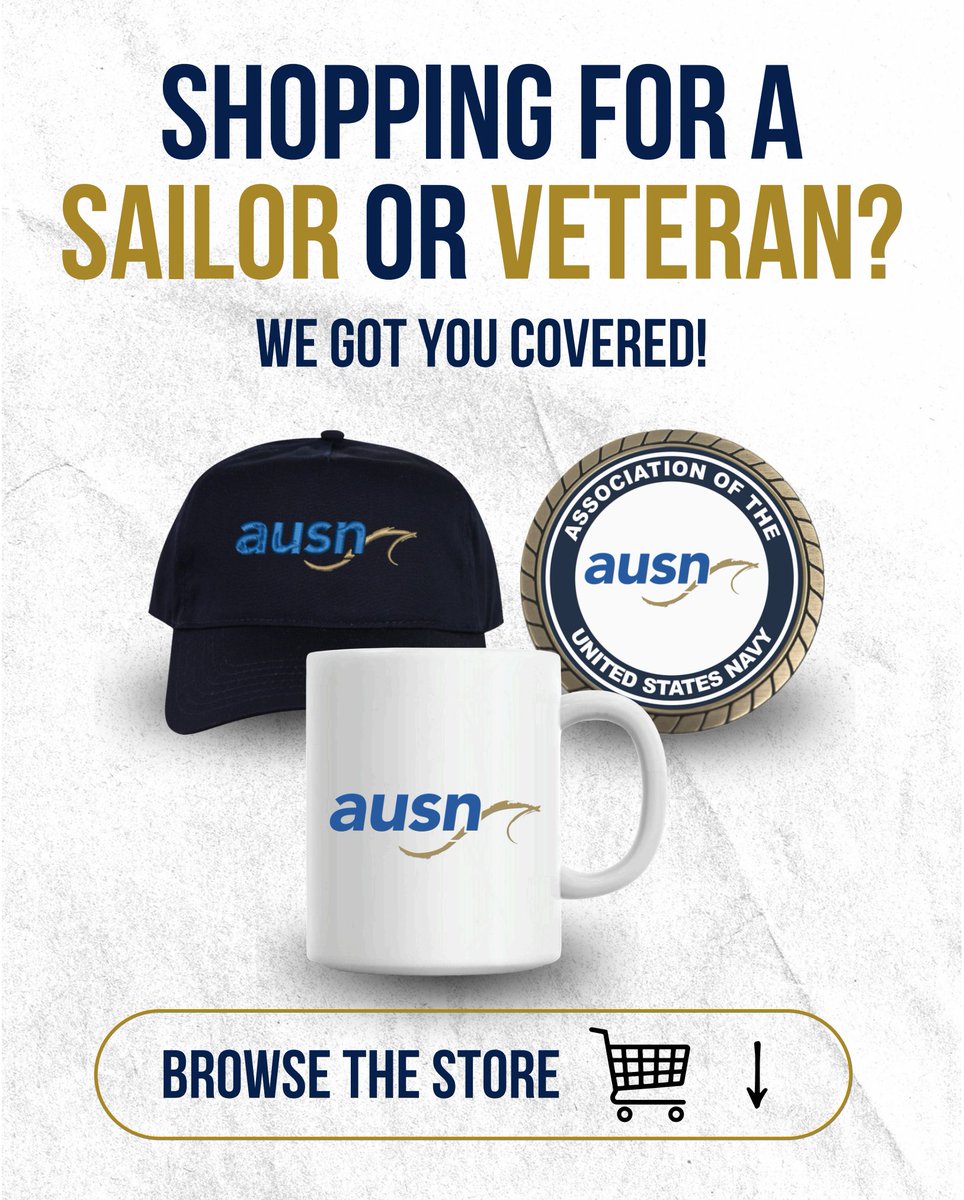 ausntoday's tweet photo. Know a Sailor, Veteran, or Navy family member who deserves something special? Browse the store → #GiftForVeterans #NavyFamily #AUSNStore #MilitaryGifts https://t.co/q1avIAzt8A