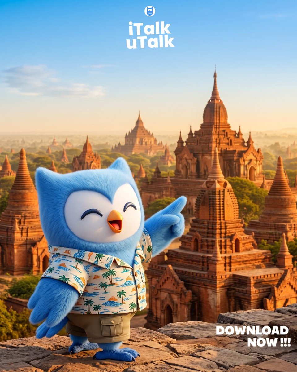 italkutalk_app's tweet photo. DISCOVER KINGDOM OF PAGAN WITH ITALKUTALK TODAY!
___________________________
📷 Download iTalkuTalk NOW!
📷[Android] https://t.co/WTY25YOBmc
📷[iOS] https://t.co/TW8nnFUsuC
#iTalkuTalk #LanguageHacks #Learningvocabulary #AIlearningcompanion https://t.co/9FWoaDY9tw