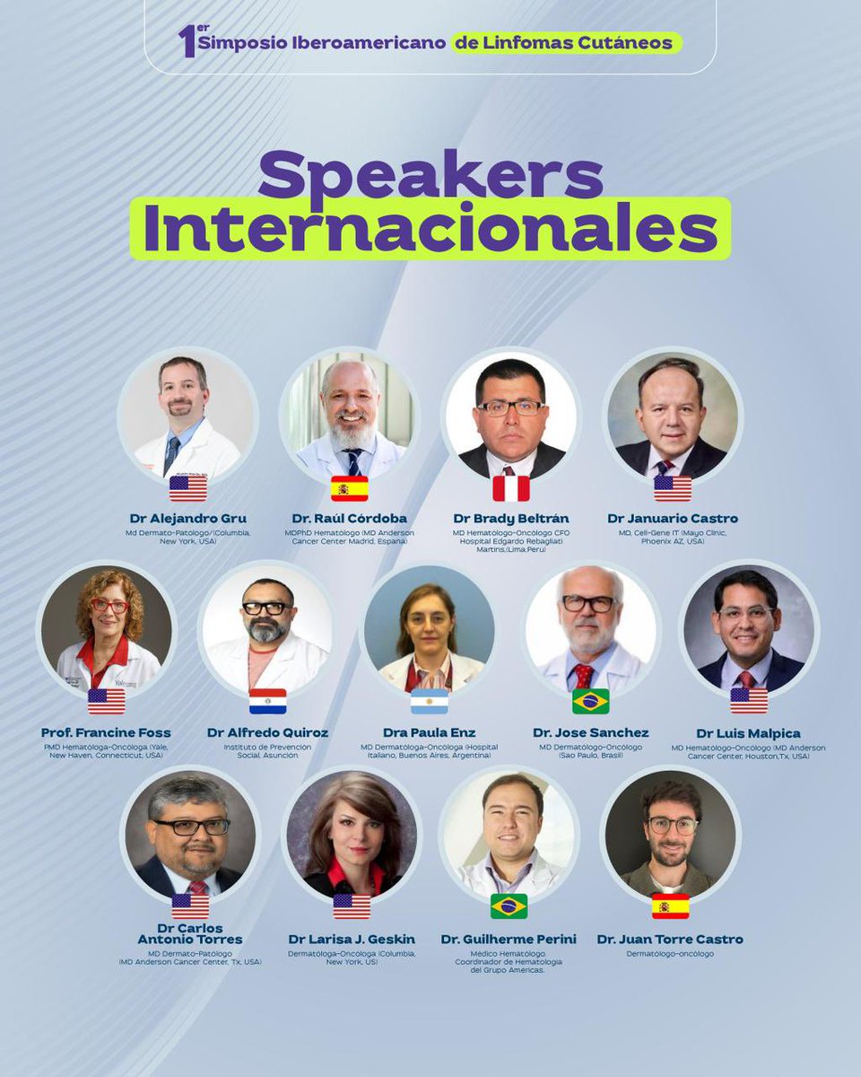 DrRaulCordoba's tweet photo. #SAVETHEDATE 

1er Simposio Iberoamericano de Linfomas Cutáneos 

📆 31 julio - 1 agosto 2026
📍 Bogotá 🇨🇴

Representación española 🇪🇸 con @DermaJTorre y @DrRaulCordoba (@MDAnderson_ES)

#lymsm #hematología #HematologíaEnEspañol #ctcl https://t.co/O90cXUcagL