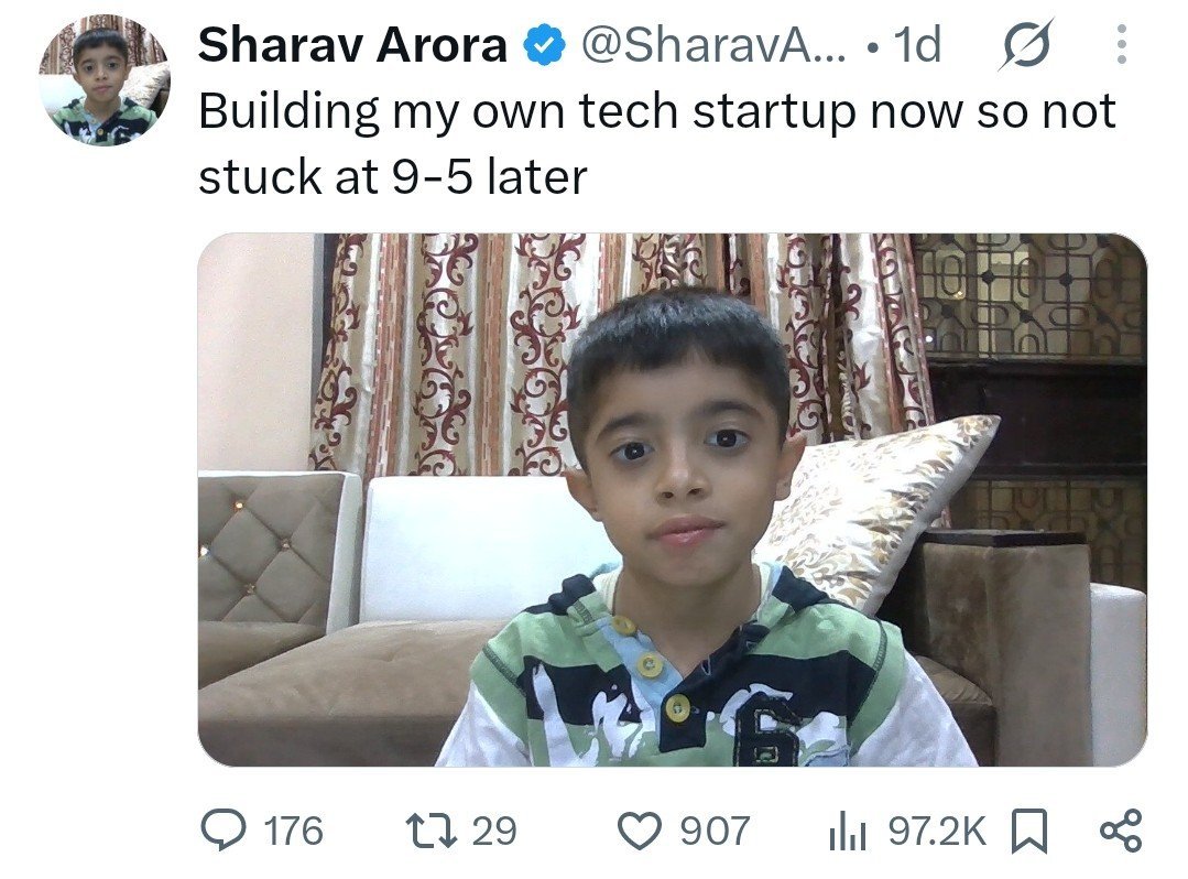 Kairo_zyx's tweet photo. When I was that age, I wasn't thinking about a 9-to-5 job.

I was thinking about how to eat the chocolate in the fridge without anyone at home finding out it was me. https://t.co/pAaJU7MArD