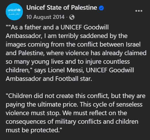 LtGen_Mango's tweet photo. Messi's became a voice for Palestine in 2014 when the majority of the world was silent https://t.co/f1UwnyW4wX