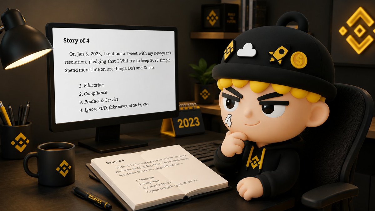 palualpha's tweet photo. @cz_binance Reading “Story of 4” made me understand why Binance kept moving forward through the hardest years.
Education, compliance, product &amp; service, and ignoring FUD are not just a list — they are a builder’s operating system https://t.co/PA4ZVps90a