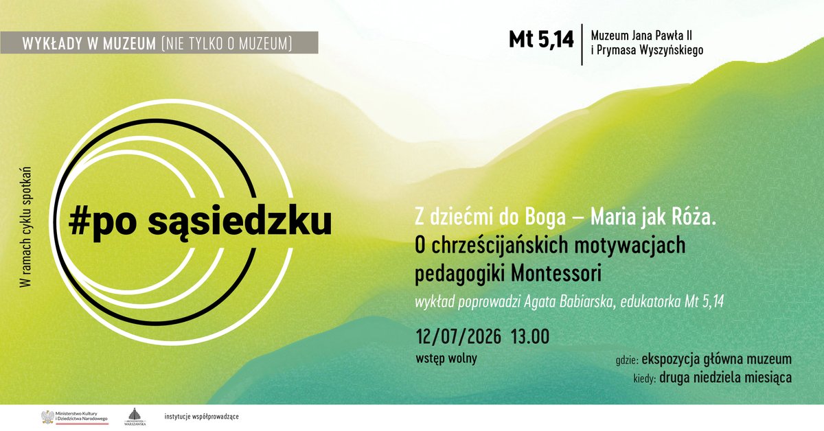MT5_14's tweet photo. System stworzony przez Marię Montessori🇮🇹 święci wielką popularność. Jakie miejsce twórczyni metody  przewidziała dla duchowości w rozwoju dziecka?

O "metodzie #Montessori" i o różnych związanych z nią aspektach opowie #poSąsiedzku w niedzielę 12.07 Agata Babiarska z #Mt514.

⬇️ https://t.co/4rBEhKjSdj