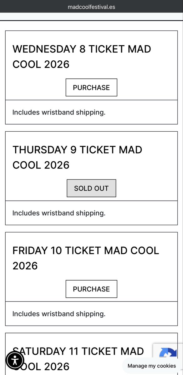 BLACKPINKGLOBAL's tweet photo. Out of all the festival days, Thursday, July 9 is currently the only day sold out at Mad Cool 2026… the day JENNIE takes the stage. 🔥
The JENNIE effect is real. 🖤💗 https://t.co/hj1Qqvo3oa