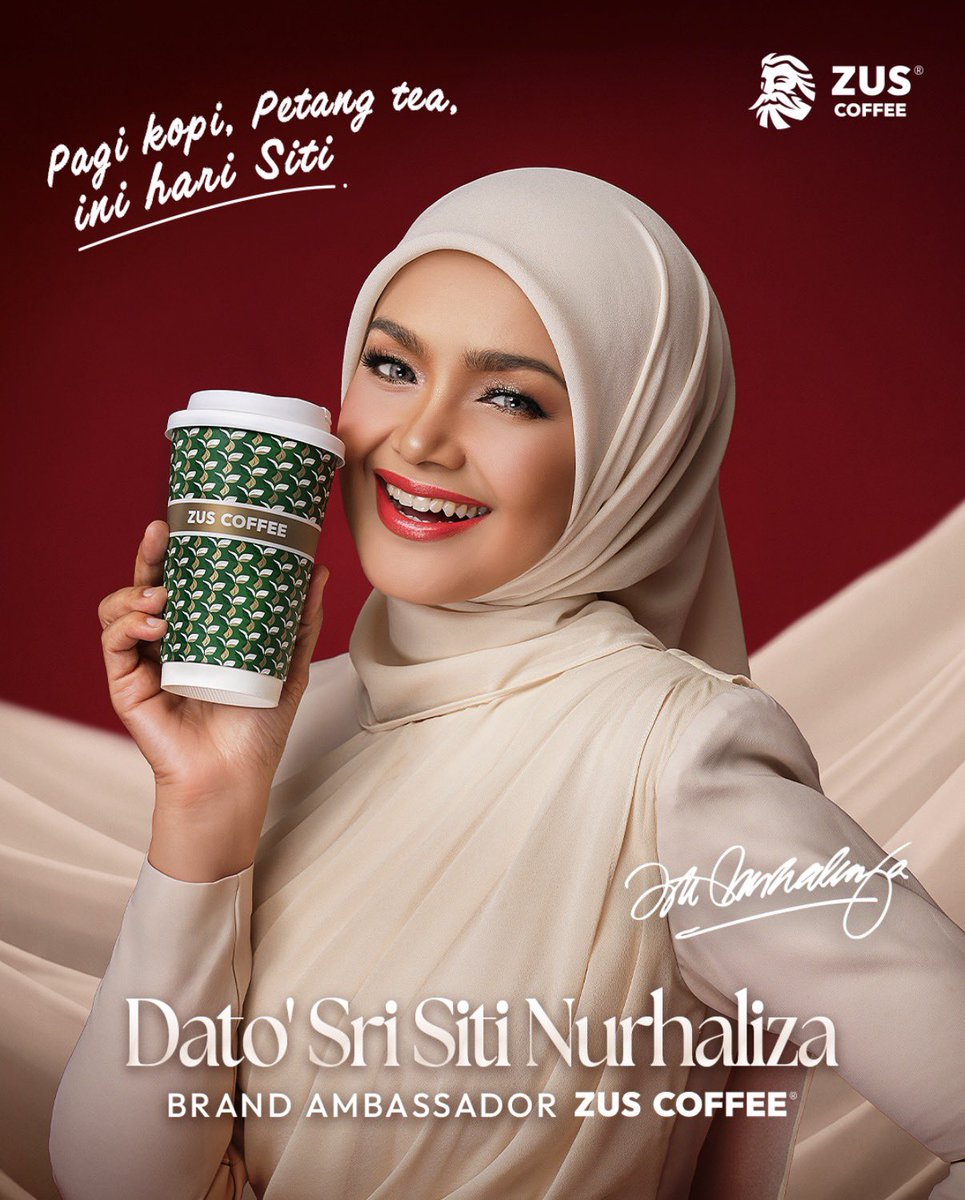 cartapop's tweet photo. Zus Coffee unveils Dato’ Sri Siti Nurhaliza as their new brand ambassador. https://t.co/Zk4tRfF98Z