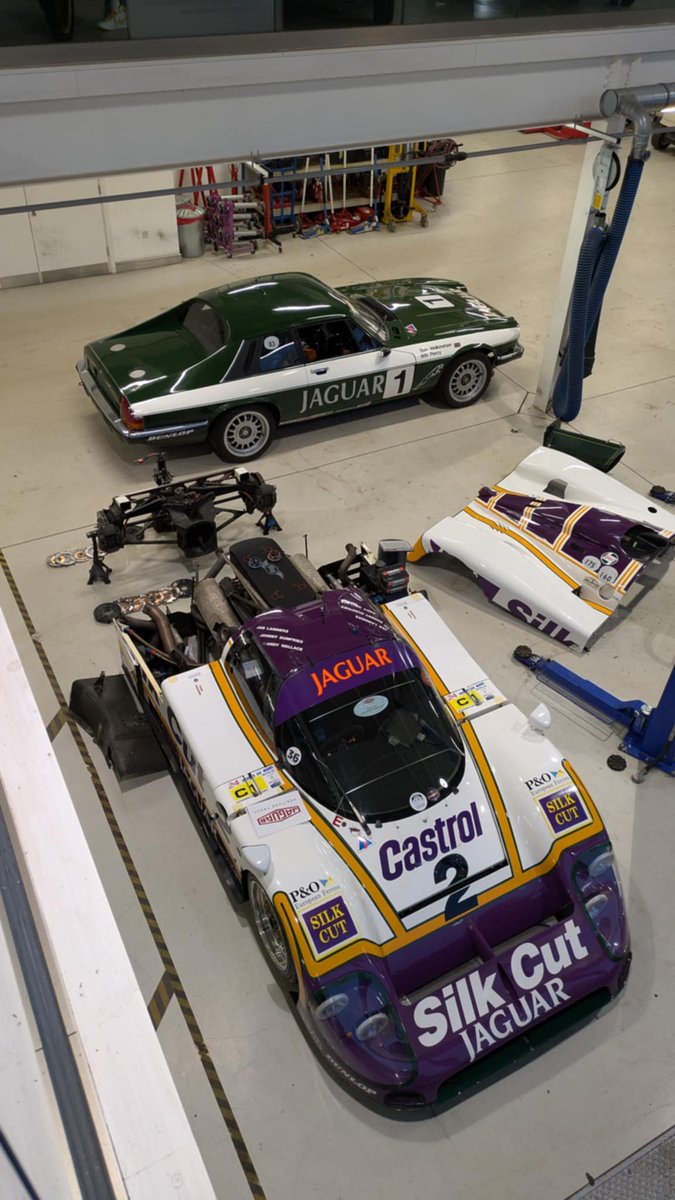 Luxor1999's tweet photo. @theintercoolerx @sniffpetrol The best bit - as if this isn't enough! - is out back with the collection of cars not on display in the main museum where you might come across obscure treasures as well as looking down from the mezzanine onto the garages and gaze upon the XJ13 and XJR9 being serviced! https://t.co/huE3gizVmU