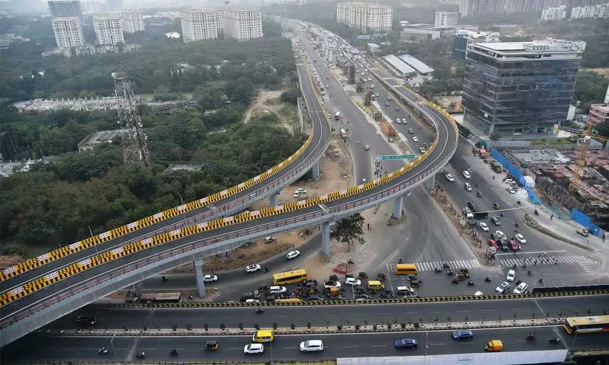 HYDTrafficMan's tweet photo. Telangana Govt including previous govt poured a massive 10,000+ crores in building flyovers in hyderabad which will never solve traffic congestion. Here's a list of amount TG govt spent on flyovers.

Cyber Towers Flyover - 26 Cr
IKEA Mindspace Flyover - 48.06 Cr
Gachibowli Flyover - 21.60 Cr
PJR Flyover - 446.13 Cr
Shilpa Layout Flyover - 466 Cr
Biodiversity L1 Flyover - 30.26 Cr
Biodiversity L2 Flyover - 69.47 Cr
Malaysian Township Flyover - 98 Cr
Shaikpet Flyover - 333.55 Cr
Road No.45 Flyover - 150 Cr
RTC X Roads Flyover - 450 Cr
Owaisi Hospital Flyover - 80 Cr
Nagole Flyover - 143.58 Cr
Kamineni Flyover - 92 Cr
LB Nagar (4) Flyovers - 423 Cr
Bairamalguda Flyovers - 448 Cr
Saidabad Steel Flyover - 620 Cr
Chandrayangutta Flyover - 46 Cr
Falaknuma Flyover - 52.03 Cr
Gopanapally Flyover - 28.50 Cr
Panjagutta Steel Bridge - 17 Cr
Bachupally Flyover - 141 Cr
Balanagar Flyover - 387 Cr & 
More flyovers
---
Total - 4,617.18 Cr and more 
---
Upcoming H Citi Projects worth 5,000+ Cr

If the level of amount govt spent on flyovers would've been spent on improving Sustainable Mobility Solutions like demarcated footpaths, Bus lanes, cycling network etc. could have completely transformed Hyderabad's commuting experience instead of excessive pollution. 

When will our decision makers realize that more and more flyovers creates induced demand. It's a myth that flyovers decongest the traffic congestion. 

@TelanganaCMO @revanth_anumula @Ponnam_INC