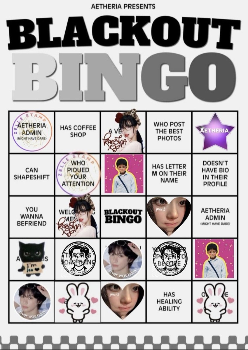 thrgawon's tweet photo. eto lang kinaya ng bingo card ko. sorrymasen 🫠🫠 @aetheriarp https://t.co/QxCEiWyoKf