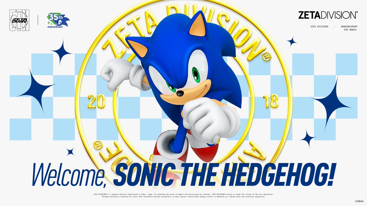 4GamerNews's tweet photo. ZETA DIVISIONに「ソニック・ザ・ヘッジホッグ」が電撃加入。ともに35周年を迎えるk4sen氏と意気投合し，ひと夏限定でメンバーに
https://t.co/mG47Lsp8Gf

「ソニックレーシング クロスワールド The k4sen」での優勝がきっかけ https://t.co/kK5WrQ1knF