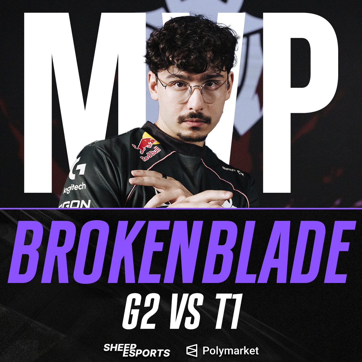 Sheep_Esports's tweet photo. [OFFICIAL] G2 BrokenBlade 🇹🇷🇩🇪 has been named Player of the Series against T1 🇰🇷! https://t.co/x2LuH5oKkP