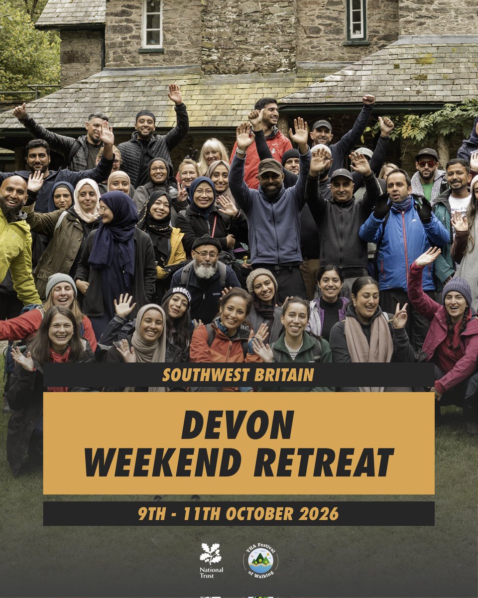 Muslim_Hikers's tweet photo. OUR ANNUAL DEVON RETREAT IS BACK! 

Join us this October for a weekend of adventure, connection and unforgettable experiences.

With just 100 places available, don't leave it too late.

Find out more and book your place:  https://t.co/IN6cyAsT6v  https://t.co/R5MAHXRgBl