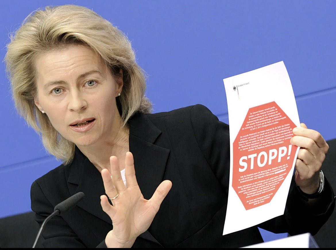 SusanneBaessler's tweet photo. Von der Leyen möchte mutmaßlich seit 2009 über „Netzsperren“ verhindern, dass die Welt von ihren mutmaßlich immer dreister werdenden Raubzügen erfährt, die sich seit der öffentlich gewordenen Berateraffäre bei der Bundeswehr mutmaßlich wohl mindestens im 3-stelligen Millionenbereich bewegen dürften. 

Ich gehe davon aus, dass von der Leyen mutmaßlich eine dissoziale Personlichkeits-Störung aufweist, die erblich sein kann. Auch Vater Ernst Albrecht zeigte ein mutmaßlich verbrecherisches Verhalten, beispielsweise bei der Sprengung des Gefängnisses in Celle 1978. 

Die CDU hält mutmaßlich über Generationen in geradezu selbstzerstörerischer Nibelungentreue zu den Albrechts, auch wenn diese mutmaßlich EU 🇪🇺, BRD 🇩🇪, Bundeswehr und Herkunftsland Niedersachsen schädigen, wie mutmaßlich niemand in deren jeweiliger Geschichte je zuvor. 

#RücktrittVonDerLeyenSofort #CellerLoch @bundeswehrInfo #Berateraffäre #Albrecht 
#KeineChatKontrolle #EVPabwählen #FreeEU 
#MisstrauensvotumMerz #CDUabwählen 
@bundeskanzler @CDU @SebLechner @CDUNds @cducsubt @Markus_Soeder @CSU @csu_bt @ManfredWeber @EVP_DE @EPP