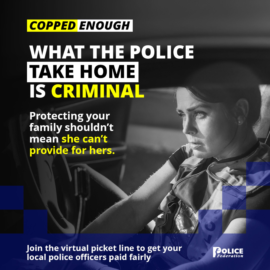 PFEW_HQ's tweet photo. Police officers put themselves in harm’s way every day – they deserve to be protected, respected and supported.
Take 10 seconds to back our #CoppedEnough campaign today👉https://t.co/f0vtmmNZy7 https://t.co/ipe2hX6aJo