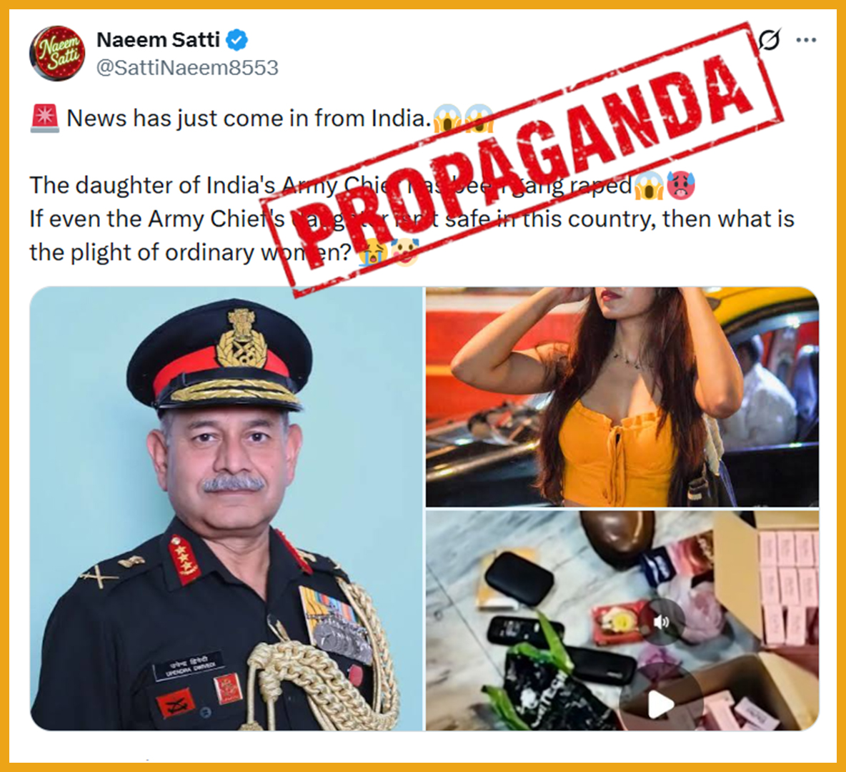 NEFactCheck's tweet photo. 🚨⚠️ PROPAGANDA ALERT 📢🎭

The viral claim shared by @SattiNaeem8553 is false. ❌ https://t.co/nhWQzrhT4w