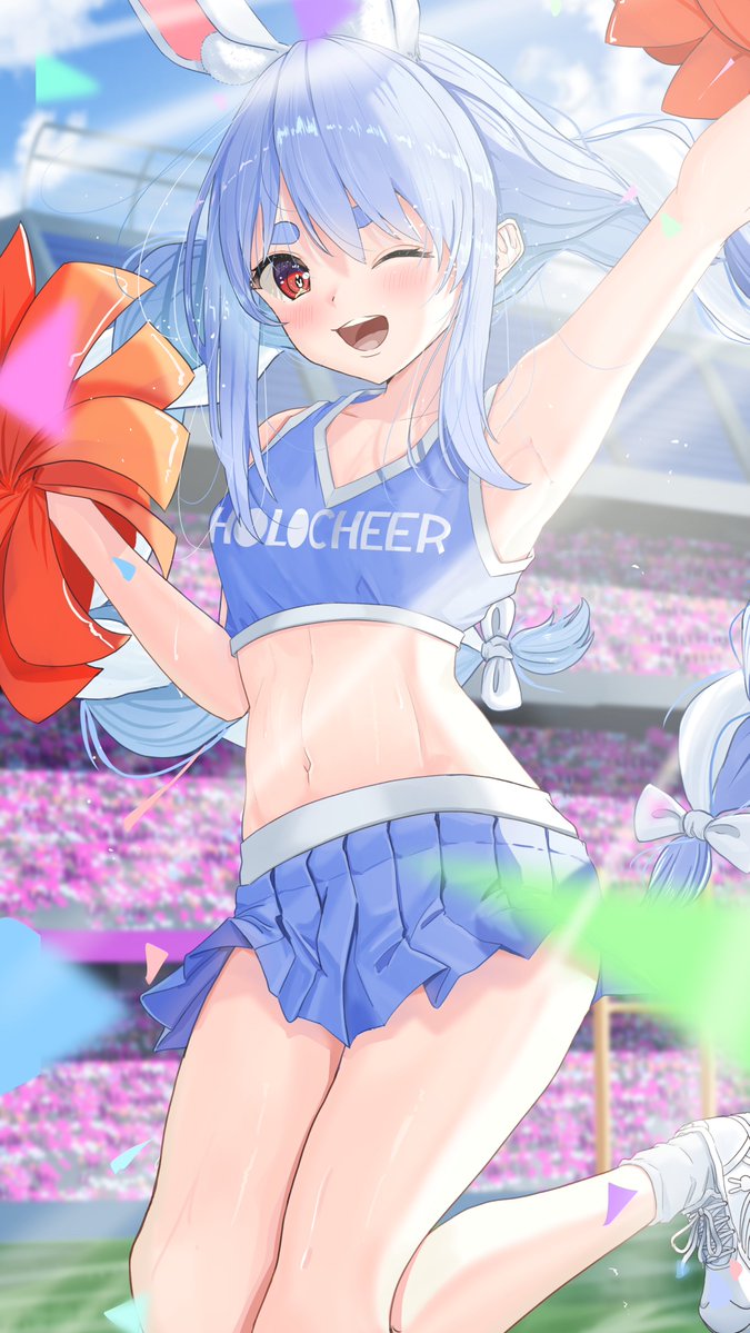 visitofsiki's tweet photo. チアガールっていいですよね。。。
ホロライブ3期生のチア衣装😇 https://t.co/A1OFZORXTi