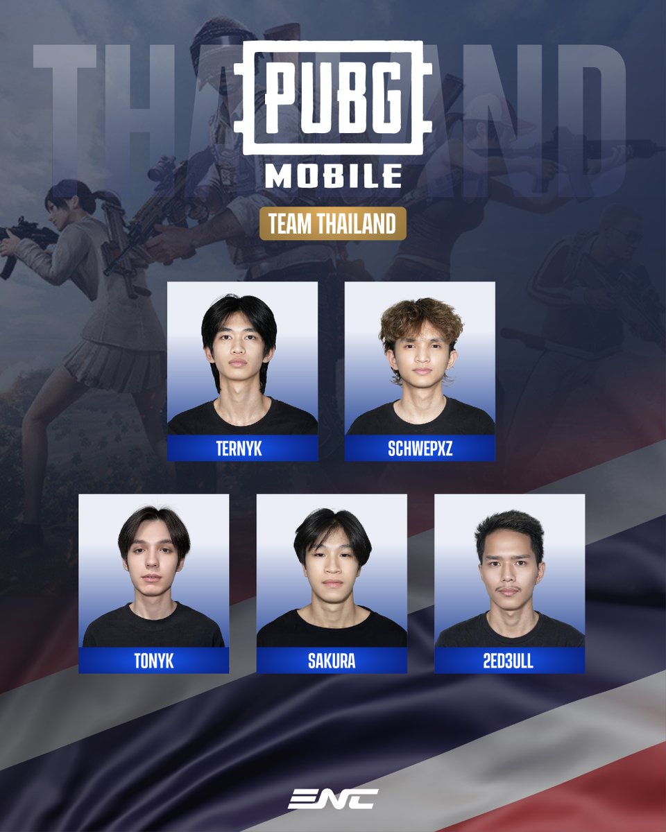 TeamTHA_Esports's tweet photo. นักกีฬาPUBG Mobile ทีมชาติไทย🇹🇭
ที่โค้ช Sir.Tanny เลือกมา

TernyK
SchwepXz
TonyK
SAKURA
2ed3ull

เราพร้อมลุยสุดกำลัง เพื่อไป Esports Nations Cup
แล้ว ฝากเป็นกำลังใจให้ด้วยนะครับ!

#ENC_TH #ENC #EsportsNationsCup #เชียร์ไทยไปEsportsโลก
#TESF #อีสปอร์ต #ทีมชาติไทย #ทีมไทย #PUBGM #PUBG